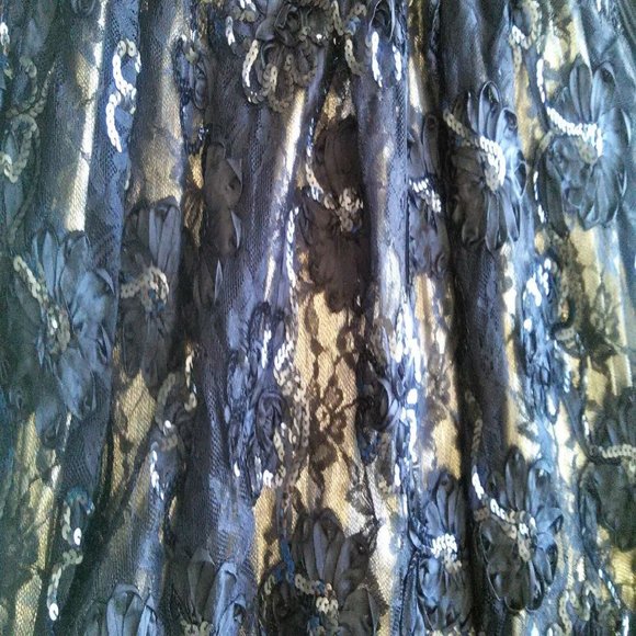 After Five Black Glamorous Sequin & tulle Party Cocktail Dress - Picture 8 of 11